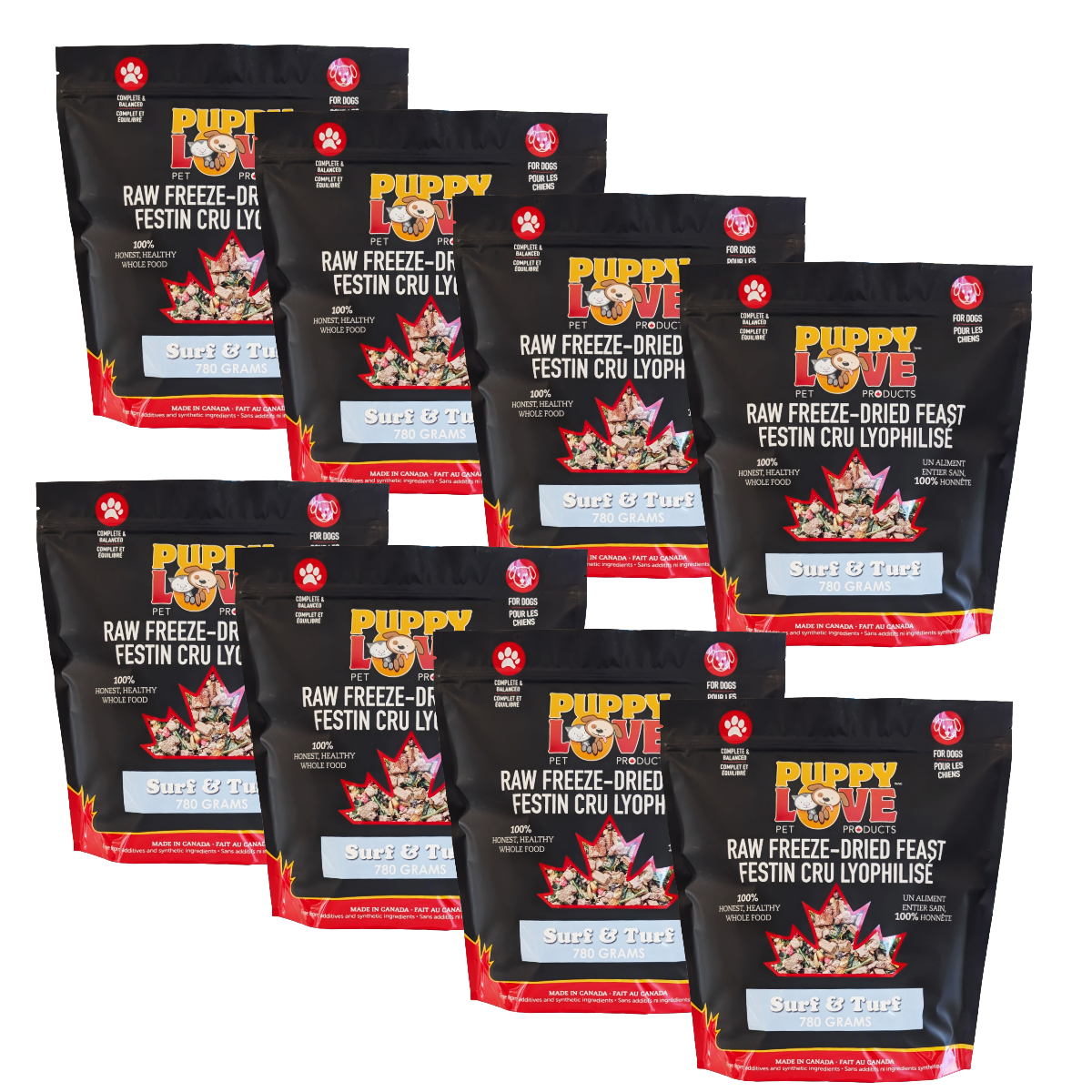 Puppy Love Raw Freeze Dried Feast - Surf & Turf