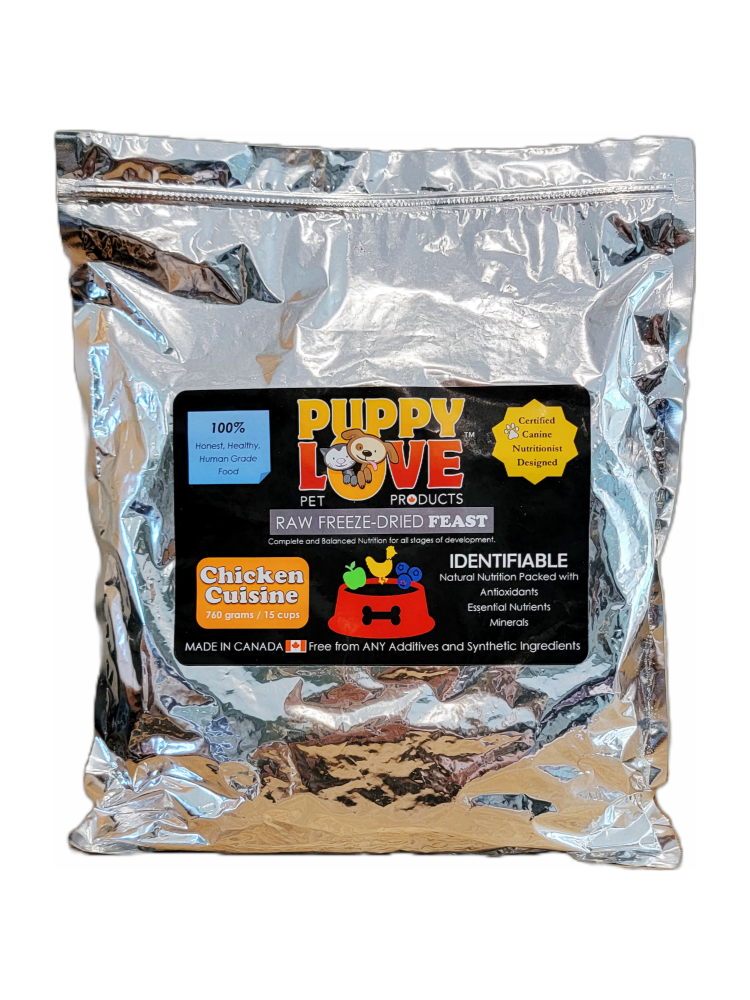Puppy Love Raw Freeze Dried Feast - Chicken Cuisine