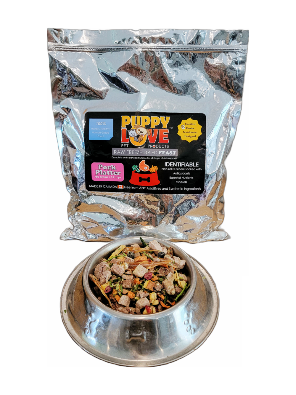 Puppy Love Raw Freeze Dried Feast - Pork Platter