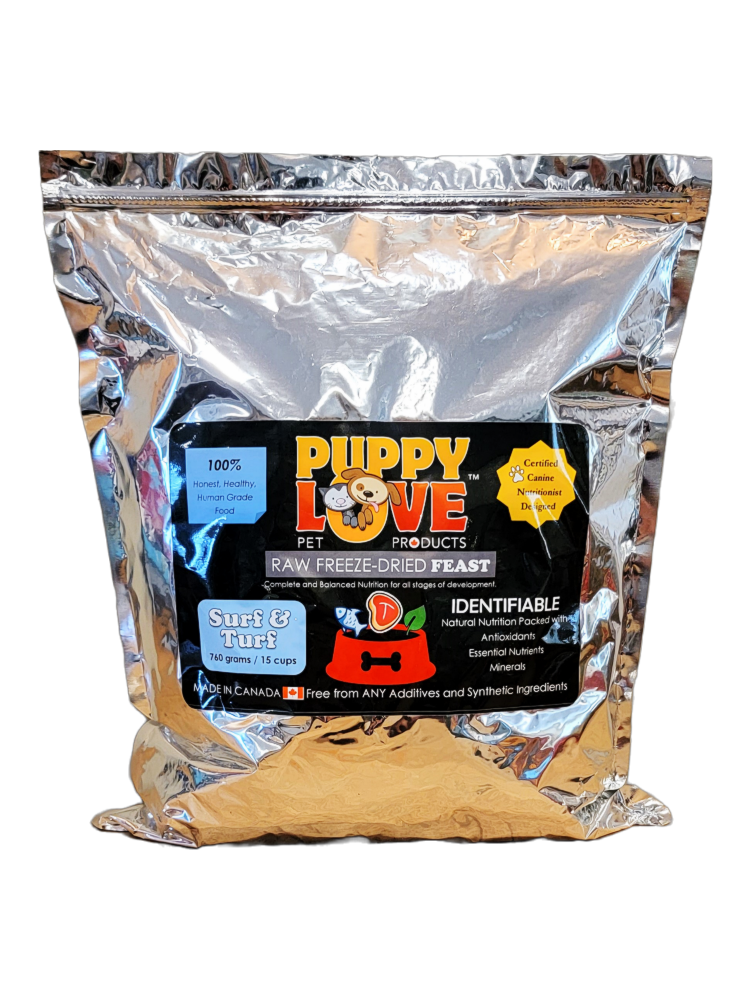 Puppy Love Raw Freeze Dried Feast - Surf & Turf
