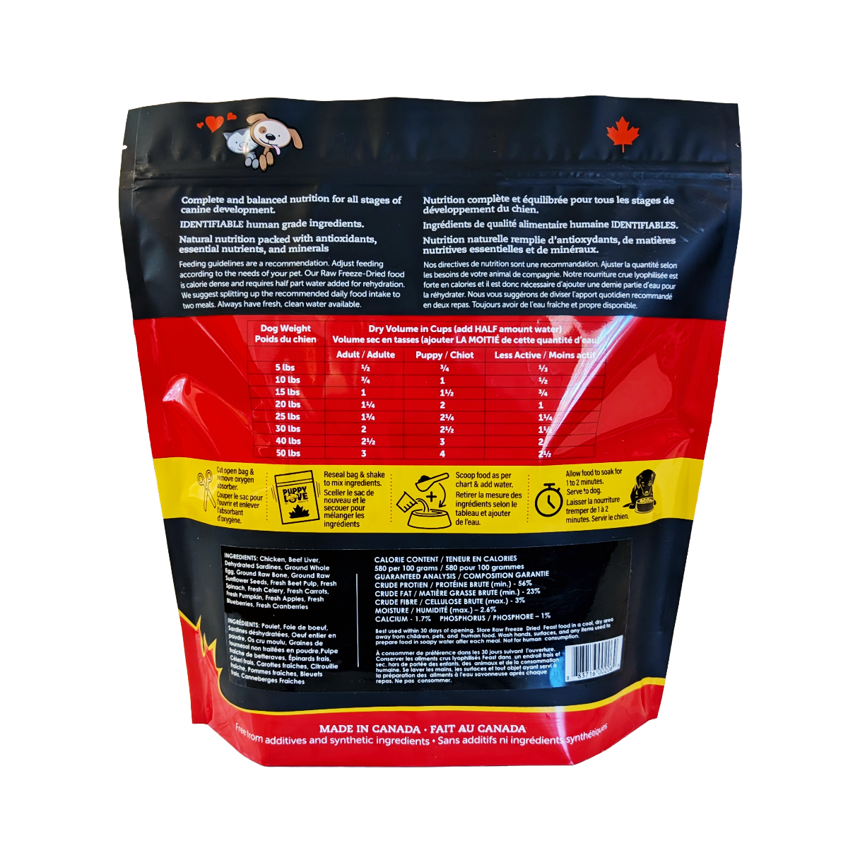 Puppy Love Raw Freeze Dried Feast - Chicken Cuisine