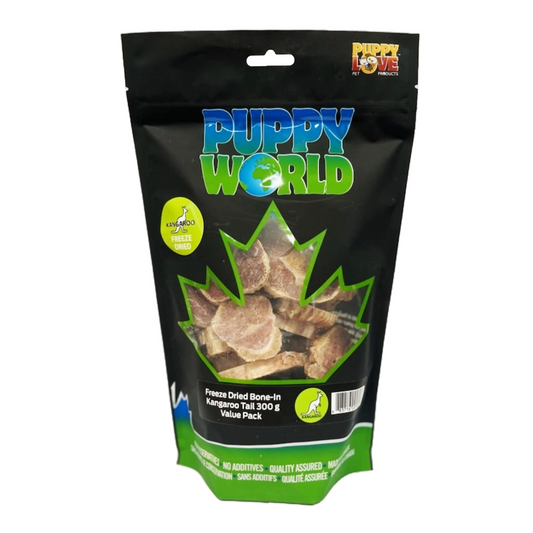 Puppy World Freeze Dried Kangaroo Tail Discs 300g