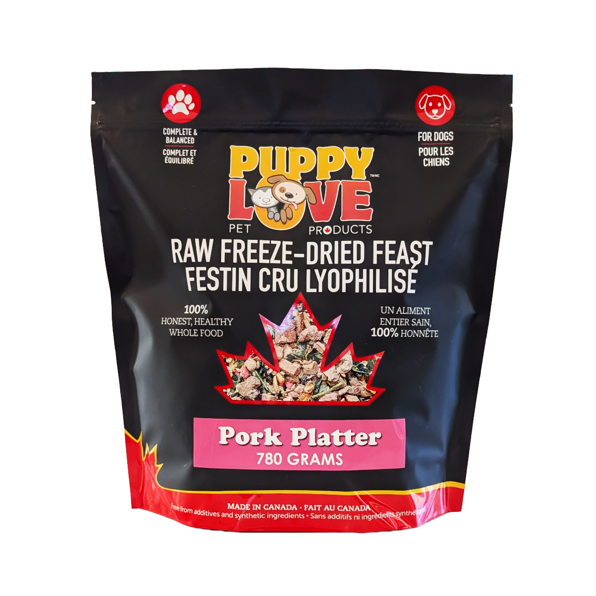 Puppy Love Raw Freeze Dried Feast - Pork Platter