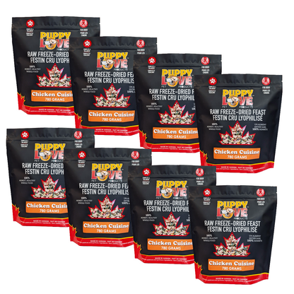 Puppy Love Raw Freeze Dried Feast - Chicken Cuisine
