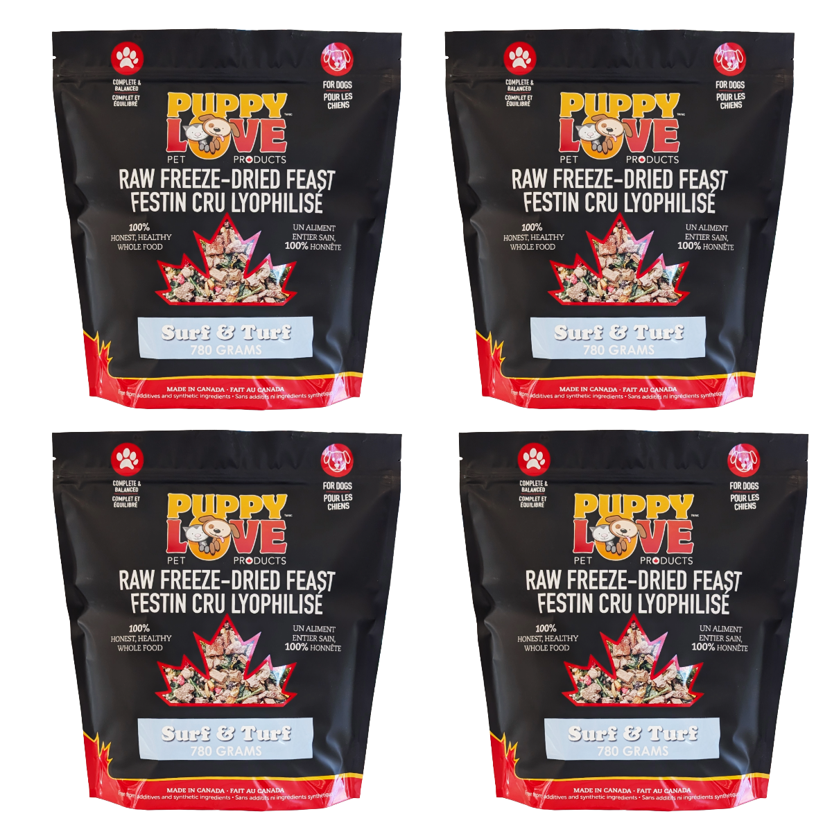 Puppy Love Raw Freeze Dried Feast - Surf & Turf