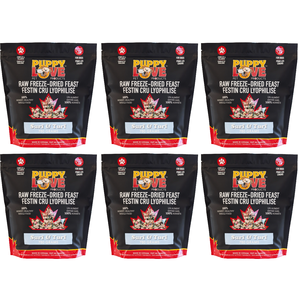 Puppy Love Raw Freeze Dried Feast - Surf & Turf