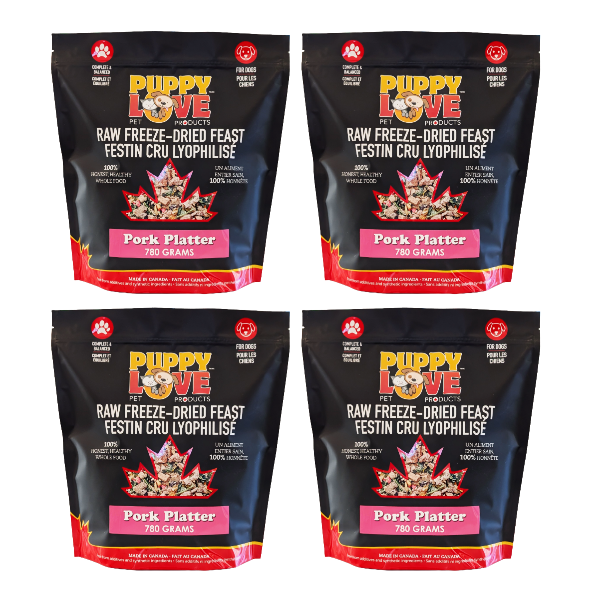 Puppy Love Raw Freeze Dried Feast - Pork Platter