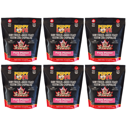 Puppy Love Raw Freeze Dried Feast - Pork Platter
