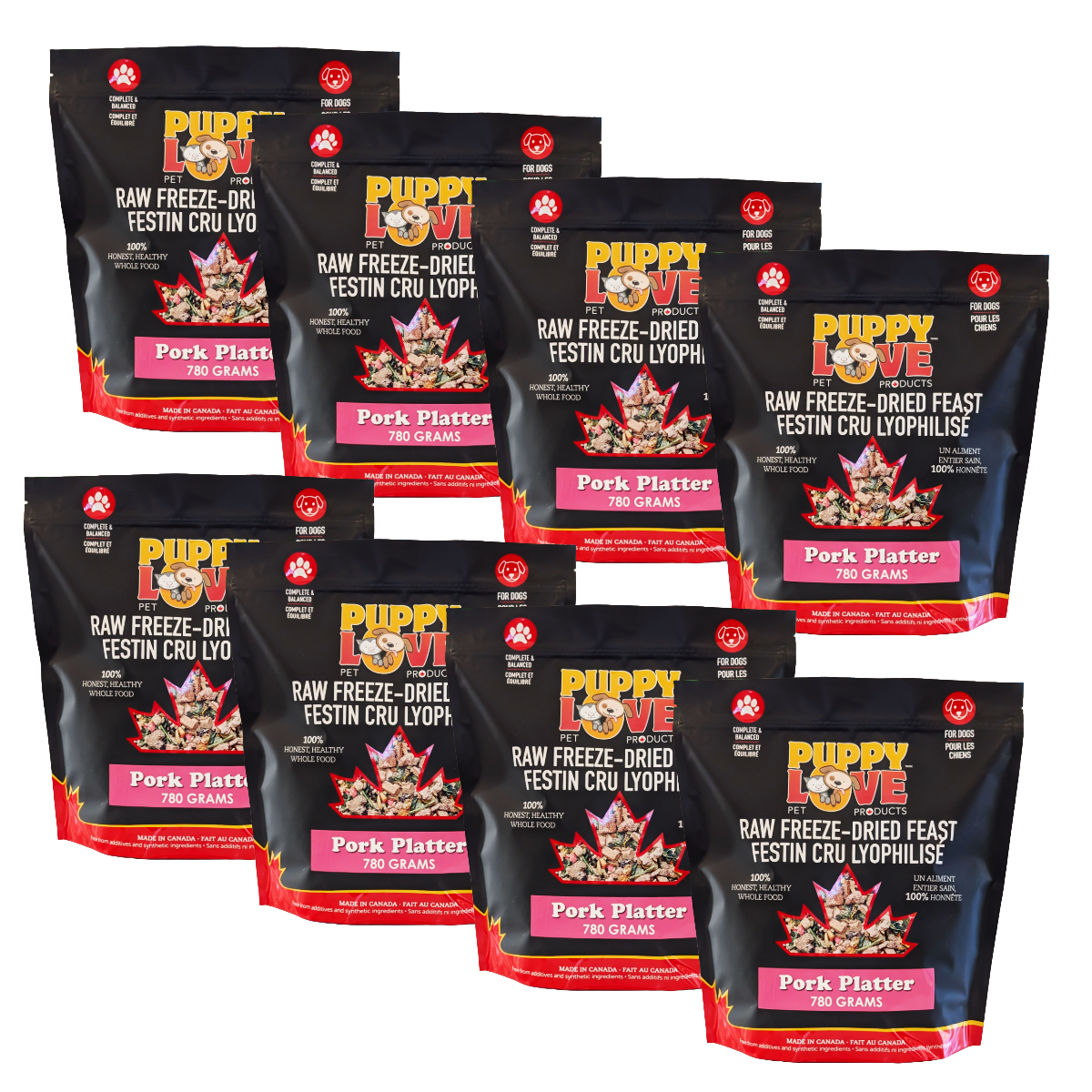 Puppy Love Raw Freeze Dried Feast - Pork Platter
