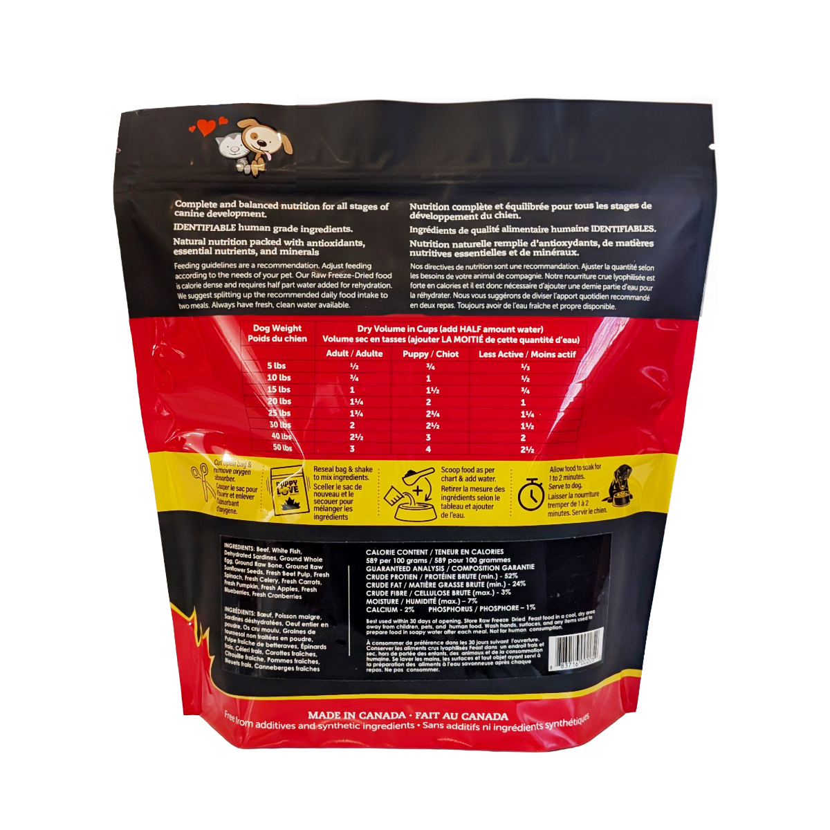 Puppy Love Raw Freeze Dried Feast - Surf & Turf