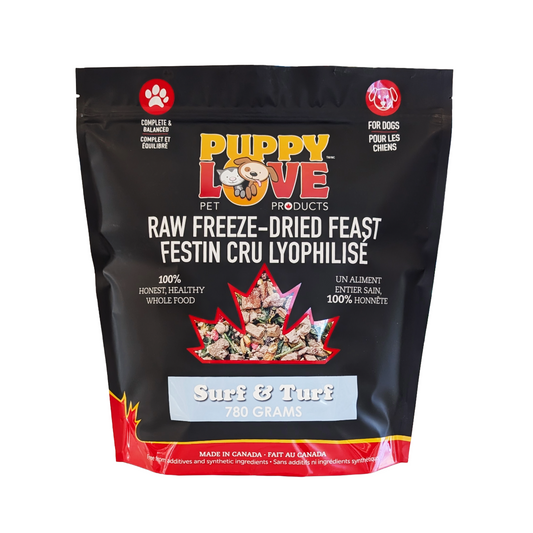 Puppy Love Raw Freeze Dried Feast - Surf & Turf
