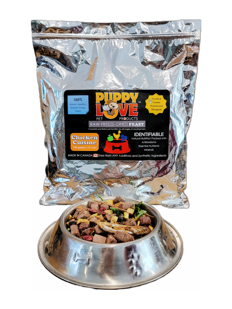 Puppy Love Raw Freeze Dried Feast - Chicken Cuisine