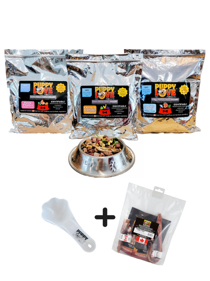 Starter Box - Raw Freeze-Dried Feasts Bundle with Scoop & Puppy Pack