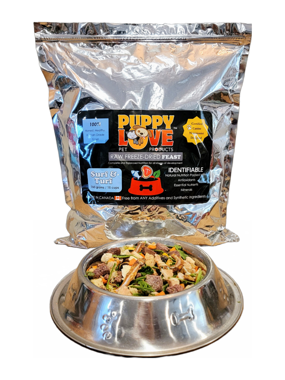 Puppy Love Raw Freeze Dried Feast - Surf & Turf