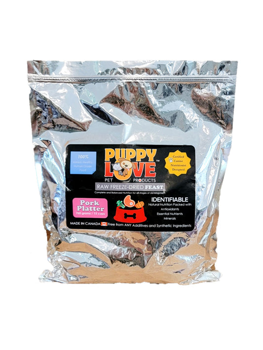 Puppy Love Raw Freeze Dried Feast - Pork Platter