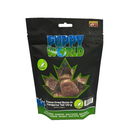 Puppy World Freeze Dried Kangaroo Tail Discs 120g